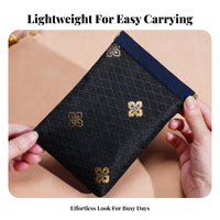Traditional Design Wenwan Storage Bag Handmade Brocade Jewelry Pouch Padded Interior for Women, Gift Givers, Daily Use, Travel, In a Handbag