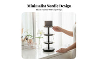 3-Tier Rotating Jewelry Stand Rotatable Wooden Jewelry Display Stand Rotating Necklace Tree Versatile for Vanity