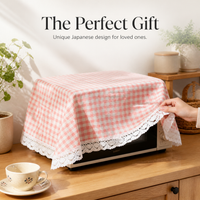 Japanese Style Lucky Cat Cotton Linen Dust Cover with Lace Tassel for Air Fryer Rice Cooker Blender Oven
