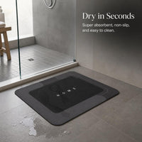 Diatomaceous Earth Bath Mat Set - Non-Slip, Quick Dry, Super Absorbent Bathroom Rugs