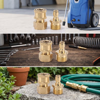 Pressure Washer Fitting Threaded Quick Connector Quick Connect and Disconnect Coupler for Car Vehicle Cleaners