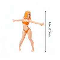 1:64 Beachwear Beach Woman Hand-Painted Beach Girl Miniature 3D Printed Female Figure for Collectors, Hobbyists