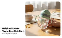 360° Drinking Weighted Ball Straw Cup Leak-Proof Baby Training Cup with Handles Anti-Choke Design for Toddlers, Babies, Travel, Daycare