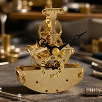 Vintage Gear Skeleton Quartz Clock Movement Mechanism for DIY Clock Repair