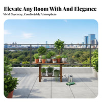 Multi-Tiered three-tier Foldable Ladder Rack Floor-Standing Plant Stand Freestanding Display Shelf Weather-Resistant for Apartment Dwellers, Decor aficionados, Balcony, Garden, Living Room, Bedroom