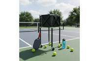 Pickleball Cart Foldable Folding Ball Storage Mobile storage° Wheels Sports Organizer for Training Period
