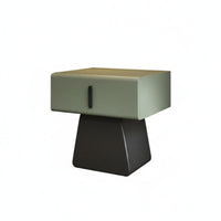 Modern Minimalist Nightstand with Storage Luxury Aesthetic Single-Drawer Pedestal Cabinet Compact Size Bedside Table Sturdy Construction for Homeowners, Apartment Dwellers, Students, Guest Room, Hotel, Entryway, Office