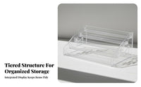 Clear Acrylic Display Rack High Clearness Multi-Tier Nail Polish Organizer Tiered Nail Polish Stand Space Saving for Vanity
