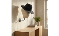 Textile-coveredCovered Wall-Mounted Mannequin Head Space-Saving Mannequin Head with Wall Mount Boutique-Style Hairpiece Display with Metal Arm Easy to Install for Retailers, Cosplayers, Collectors, Retail Store, Salon, Closet