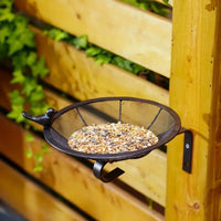 Stainless Steel Deck Railing Bird Tray Rust Resistant Tray Bird Feeder Outdoor Use Wildlife Accessory Easy to Clean for Balcony, Patio
