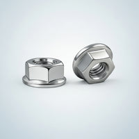 2 Pieces Hex Flange Nuts Hexagonal Hexagon Flange Nuts Fasteners Heavy Duty Long-Lasting for Mechanics, Machinery Assembly