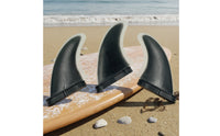 3 Pieces Thruster Fin Control-Oriented Surfboarding Fin with Paired-Tab Base Textured Twin Fins for Surfers