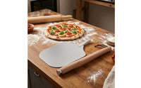 Metal Pizza Peel Flat Pizza Peel with Detachable Handle Antiadherente Bakeware for Kitchen Prep