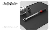 High Precision Adjustable Twist Wrench Easy-to-Read Scale Twist Wrench Locking Mechanism for DIY Enthusiasts, Auto Repair, Car Maintenance