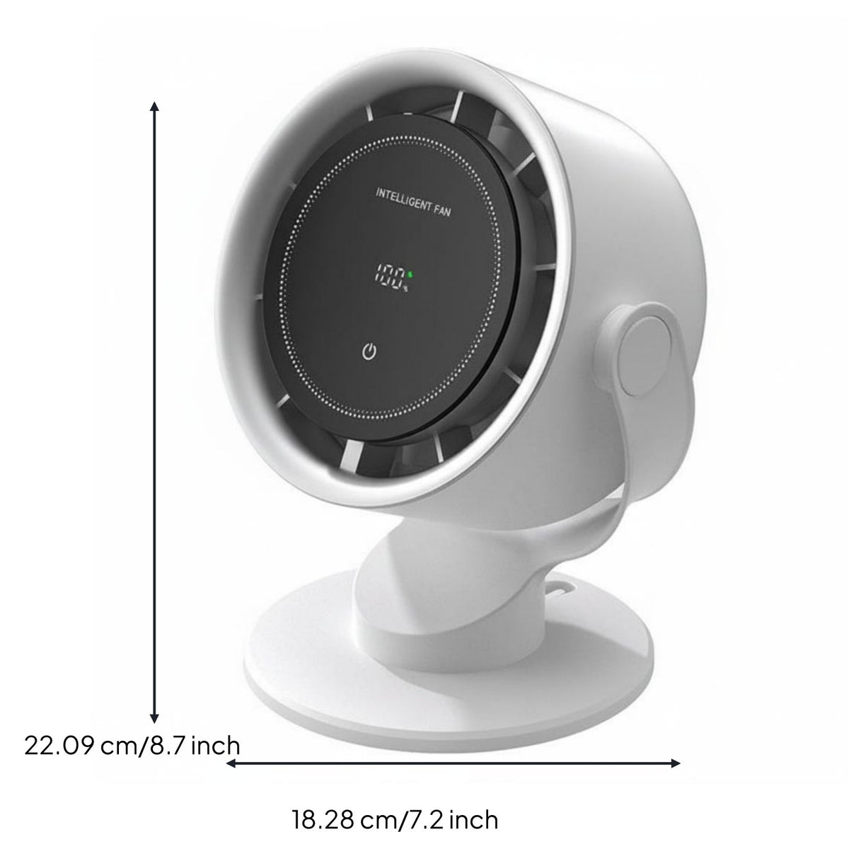 100 Speed Settings USB Desk Fan Rechargeable Mini Desktop Fan Quiet Operation Air Circulator Type-C Charging for Office Workers, Students, Travel, Bedroom, Dorm Room