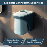 PP Suction Cup Bathroom Organizer Set with Mouthwash Cup Holder, Electric Toothbrush Holder with Cup Storage Rack for Shower