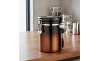 Single-Way CO2 Valve Coffee Bean Storage Container Multipurpose Stainless Steel Coffee Canister Freshness Lock Stainless Steel Canister Date Tracker for Kitchen Counter, Pantry