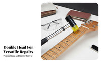 Soft Face Guitar Fret Hammer Non-Slip Handle Double Head Luthier Hammer Ergonomic Grip for DIY Hobbyists, Workshop, Home Studio, Music Shop