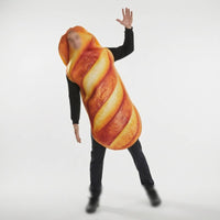 Adult Bread Jumpsuit Spiral Scoring Print Loaf of Bread Costume Slightly Loaf Costume for Adults