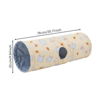 Cat Tunnel Bed with Side Opening Cushioned Pet Cooling Tunnel Bed Indoor for Playing, Sleeping