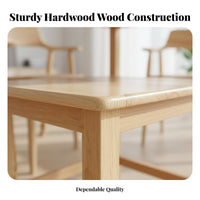 Ladder Rear Chair Mortise and Tenon Joinery Wooden Seat Sturdy Construction Safeguarding Floor Glides for Students, Bedroom