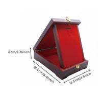 Easel Back Stand Wooden Medal Display Box Hidden Ribbon Storage Long-Distance Race Medal Holder Case Dustproof Presentation Container for Collectors, Athletes