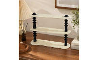 3 Tier Desktop Storage Rack Low Profile Desktop Rack with Trays Modern Furniture for Vanity