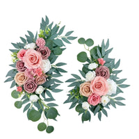 2 Pieces Reusable Wedding Welcome Sign Garland Easy to Hang Artificial Blossom Swag No Maintenance Eucalyptus Flower Swag Realistic Look for Brides