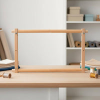 Wooden Cross Stitch Stand Sturdy Beech Embroidery Stand Needlework Gear Hands Hands-off Craft Equipment Polished Finish