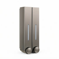 Clear Level Panels Two-Chamber Soap Dispenser No-Drill Wall-Mounted Soap Dispenser Press Buttons Home Storage Slim