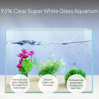 Crystal Clear Thickened Glass Desktop Fishbowl Aquarium