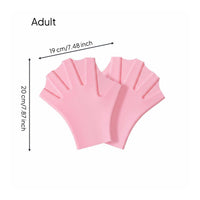 2 Pieces Lightweight Swimming Hand Paddle Glove Comfortable Silicone Hand Paddle Portable Pool Training Glove Water Resistance for Children, Adults
