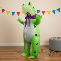 Inflatable Frog Costume Easy to Wear Amusing Amphibian Inflatable Outfit Waterproof Novelty Clothing for Adults, Halloween