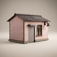 Realistic Model Crossing House Cozy Miniature Crossing House Peaceful Railway Building Heartwarming for Hobbyists