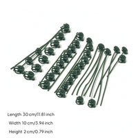 20 Pieces Plant Fixing Clip with Support Rod Long-Lasting Flowering Plant