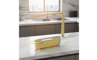 Extendable Design Telescopic Sink Rack Space Saving Expandable Sink Organizer Multi-Functional for Kitchen
