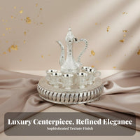 8 Pieces European Design Beverage Set Luxury Design Ornate Distilled Beverage Dispenser Set Countertop Decoration Intricate