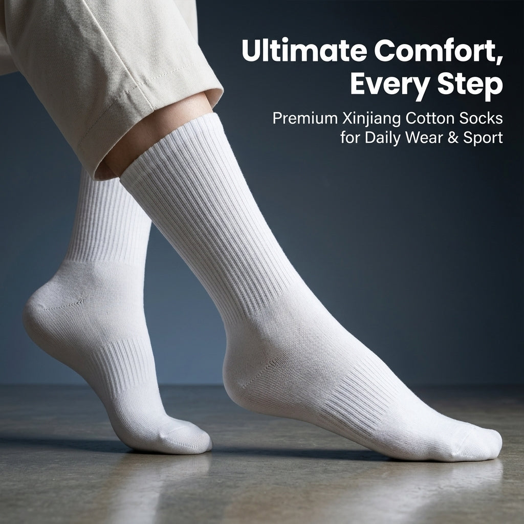 Athletic Socks for Running, Breathable Moisture Wicking Blend Tube for Boys, Crew Women and Black High