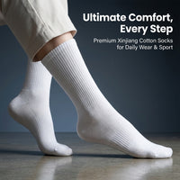 Athletic Socks for Running, Breathable Moisture Wicking Blend Tube for Boys, Crew Women and Black High