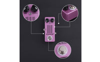 Compact Spring Reverb Pedal Mini Spring Reverb Effect Pedal Shiny Music Gear Metal for Guitarists, Pedalboard, Live Stage, Studio