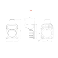 General and basic/T 20234.2 7 Prong Charging Socket Holder Integrated Design Electric Vehicle Plug Holder Fireproof for Garage, Parking Area