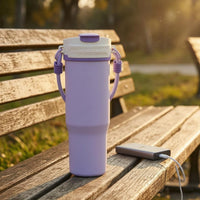 Juice Blender Cup Double Lid Portable Juice Blender Portable Juicer Stainless Steel