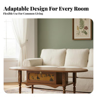 sturdy Wood Construction Woven Top Accent Table French aesthetic Living Room Furniture Retro Aesthetic Multi-Functional Design for Homeowners, Interior Decorators, Renters, Lounge Area, Apartment, Office, Bedroom