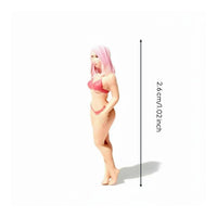 1:64 Beachwear Beach Woman Hand-Painted Beach Girl Miniature 3D Printed Female Figure for Collectors, Hobbyists