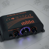 Compact Design 12V Car Audio Amplifier LED Indicator Light 2 Channel Stereo Amplifier Home Audio Power Amplifier for Desktop