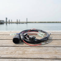 Outboards Wiring Harness Marine-Grade Wiring Harness with Connector Heavy-Duty for Boat Owners