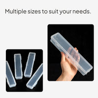 Transparent PP Long Rectangular Storage Box Organizer
