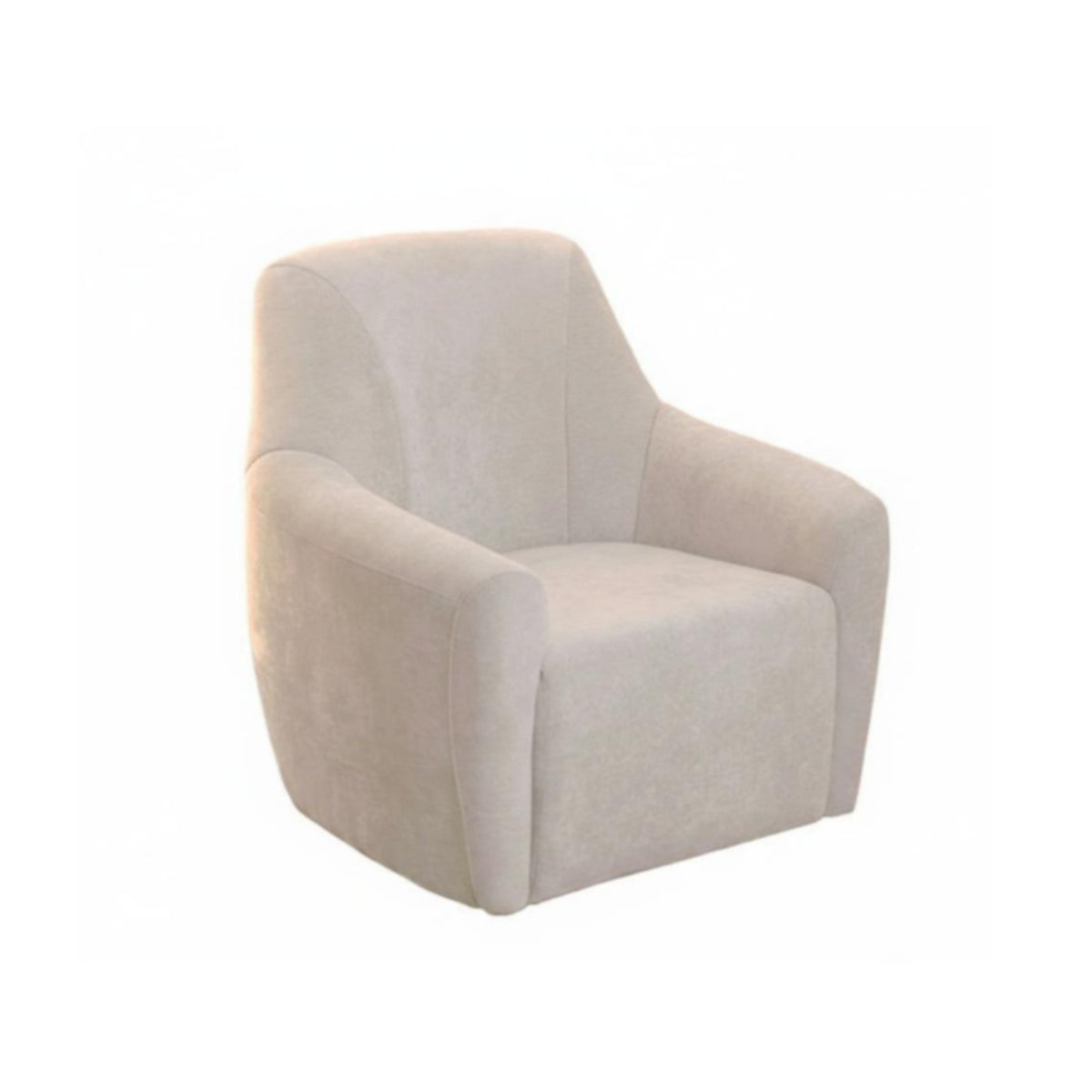 360-Degree Rotation Upholstered Swivel Chair Modern Design Upholstered Swivel Armchair Soft Texture Textile Single Sofa High-Density Foam for Readers, Homeowners, Interior Designers, Living Room, Bedroom, Lounge Area, Reading Nook