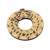 Wooden Music Theory Wheel Educational Circle of Fifths Wheel Compact Circle of Fifths Chart Portable for Guitarists