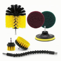 7 Pieces Versatile Drill Scrubber Brush Attachment Set All-Purpose Drill Brush Set Flexible Extension Attachment Quick Change for Homeowners